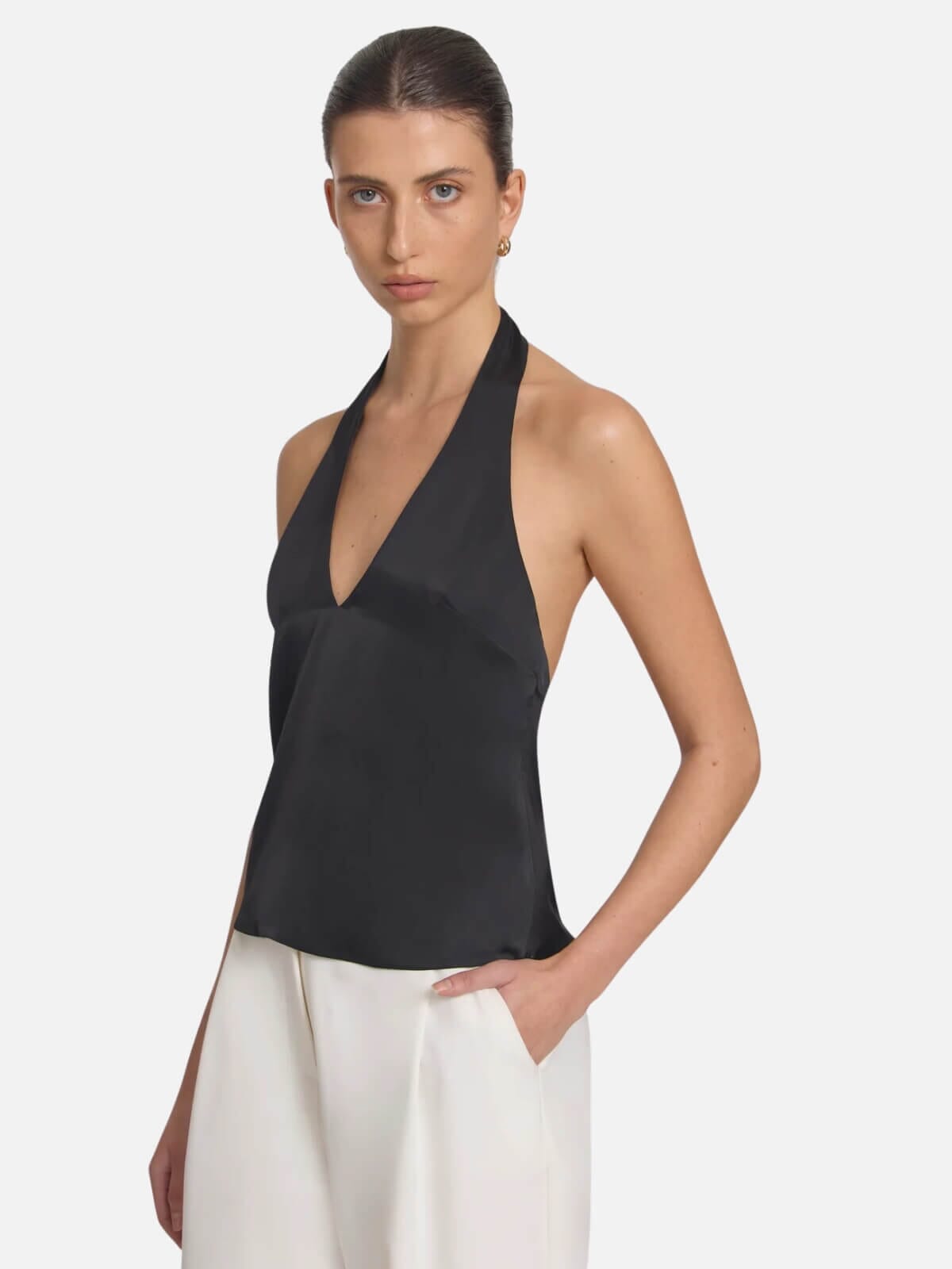 Evian Halter Top - Black Tops Viktoria & Woods