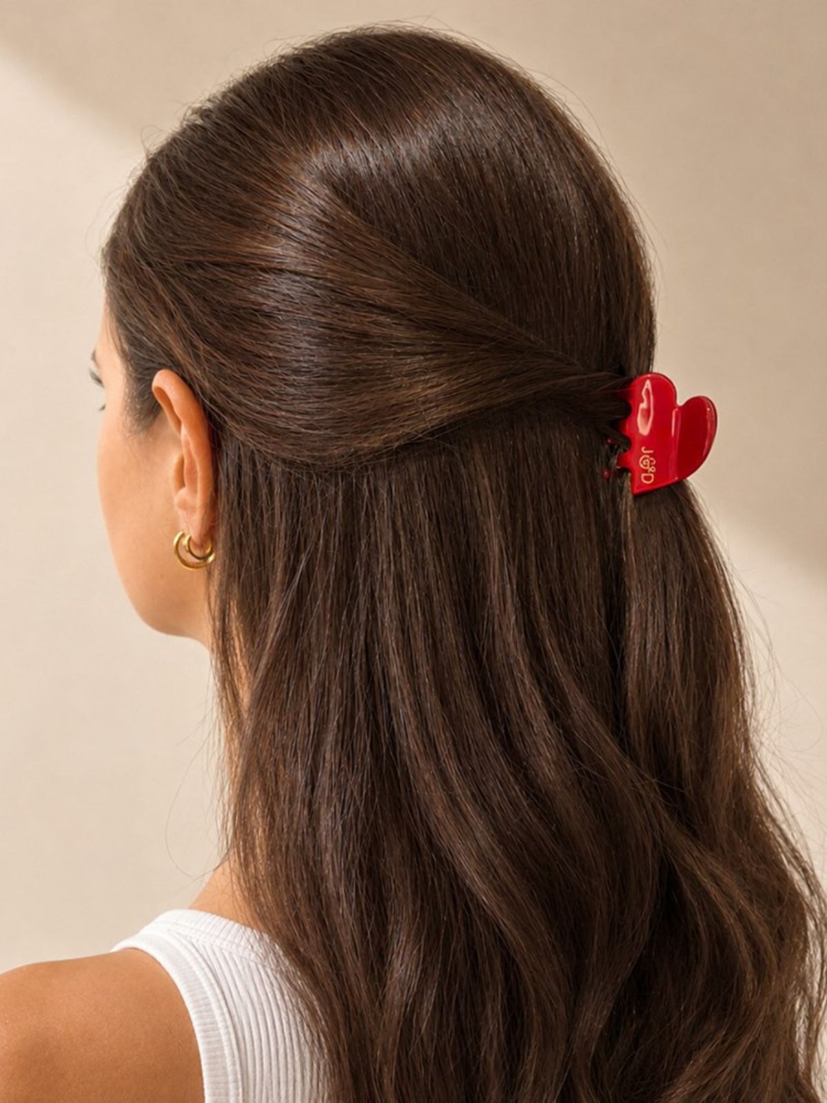 Portia Hair Clip - Red