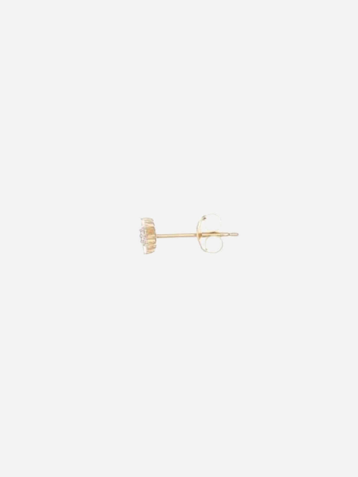 By Charlotte | 14k Gold Crystal Lotus Flower Earring | Perlu
