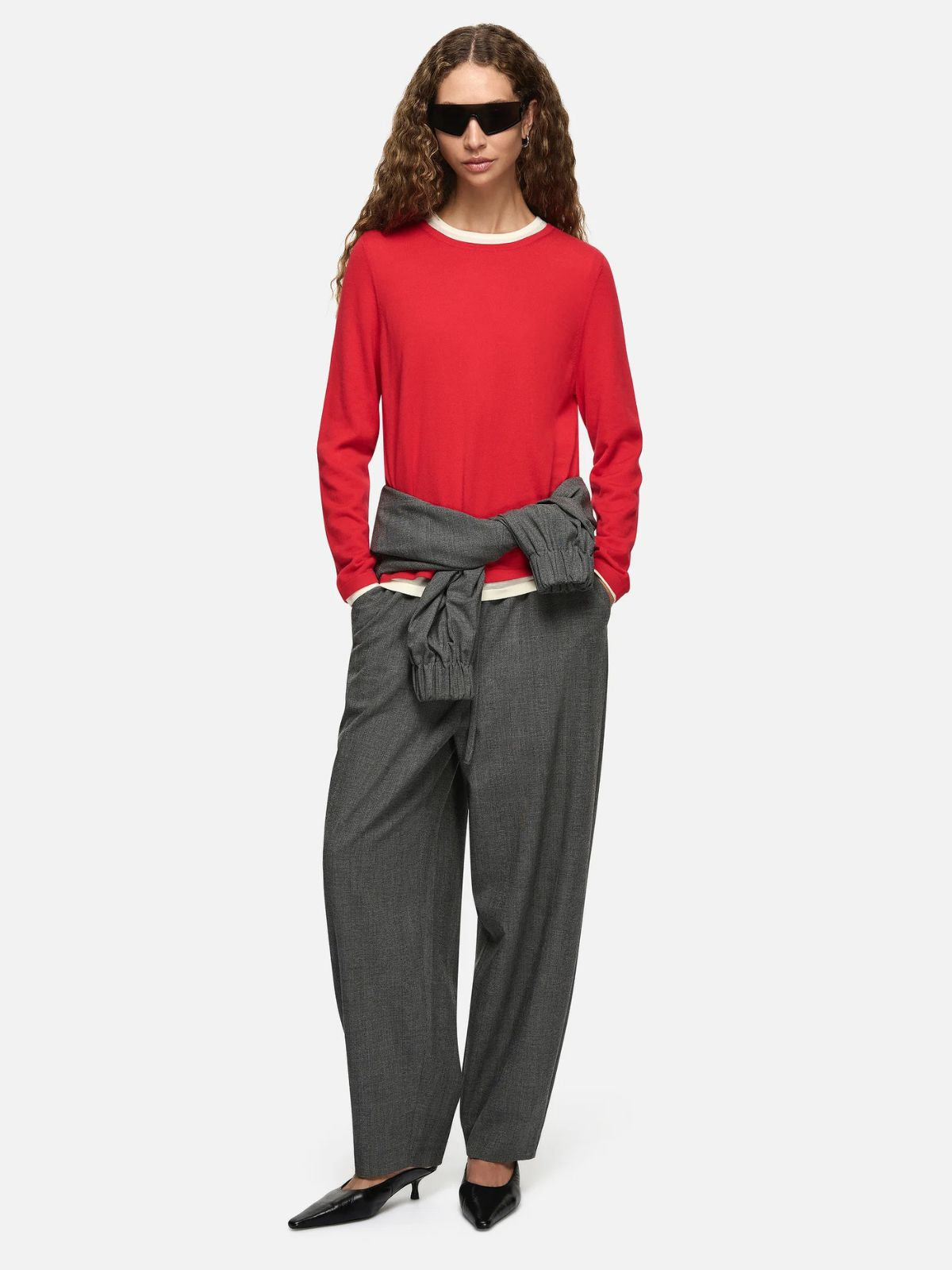 Amber Layered Sweater - Red