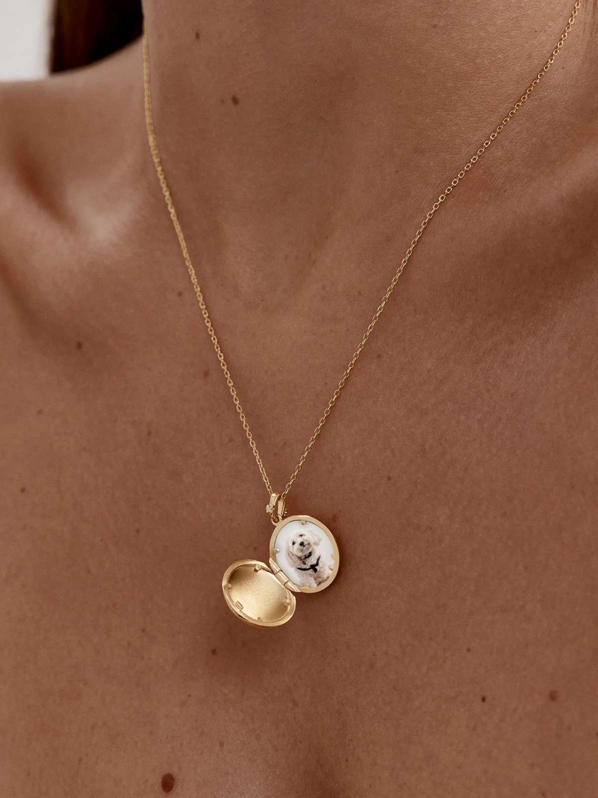 18k Gold Vermeil My Moon and Stars Locket Pendant