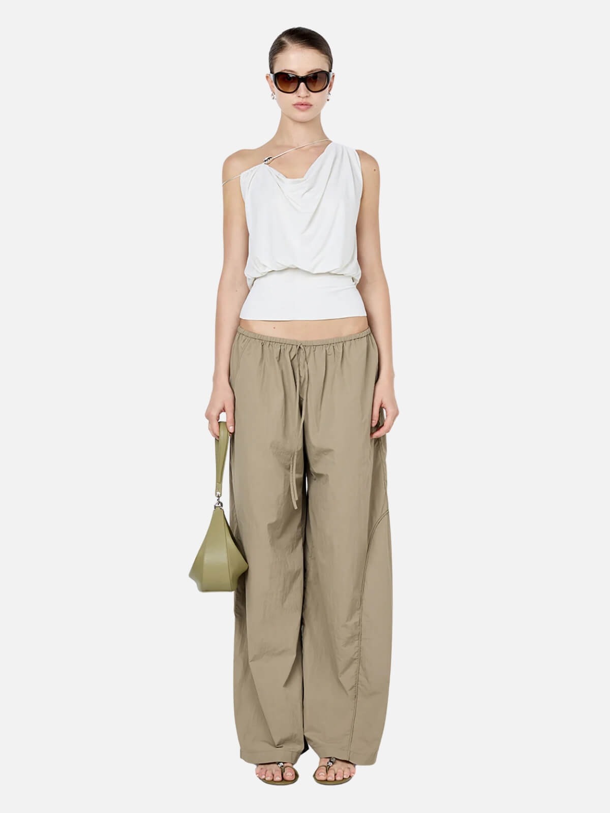 Brigitte Cowl Asym Top - Snow