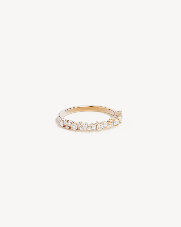 18k Gold Vermeil Crystal Dust Fine Ring