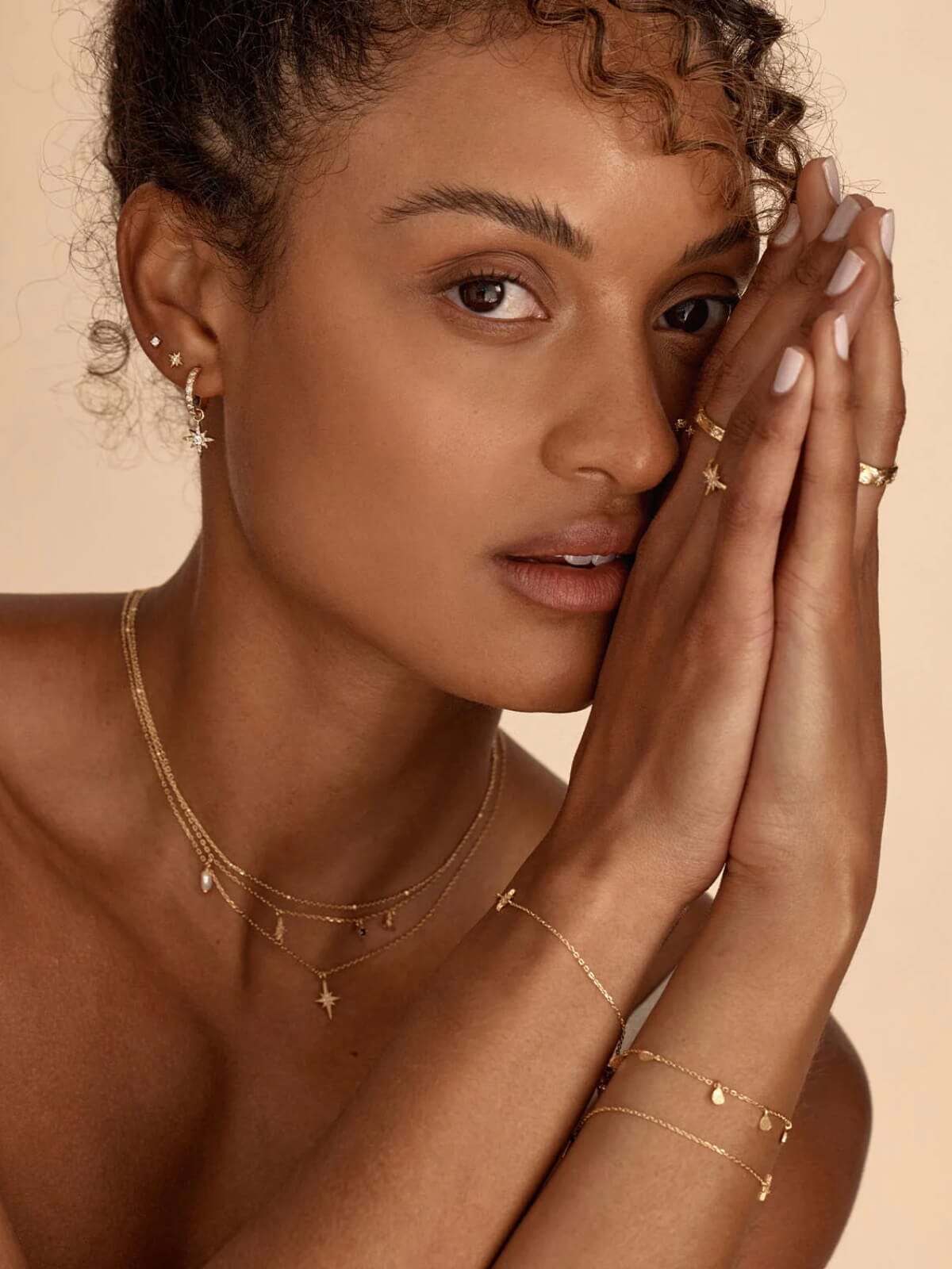 18k Gold Vermeil Dancing In Starlight Hoops Earrings By Charlotte