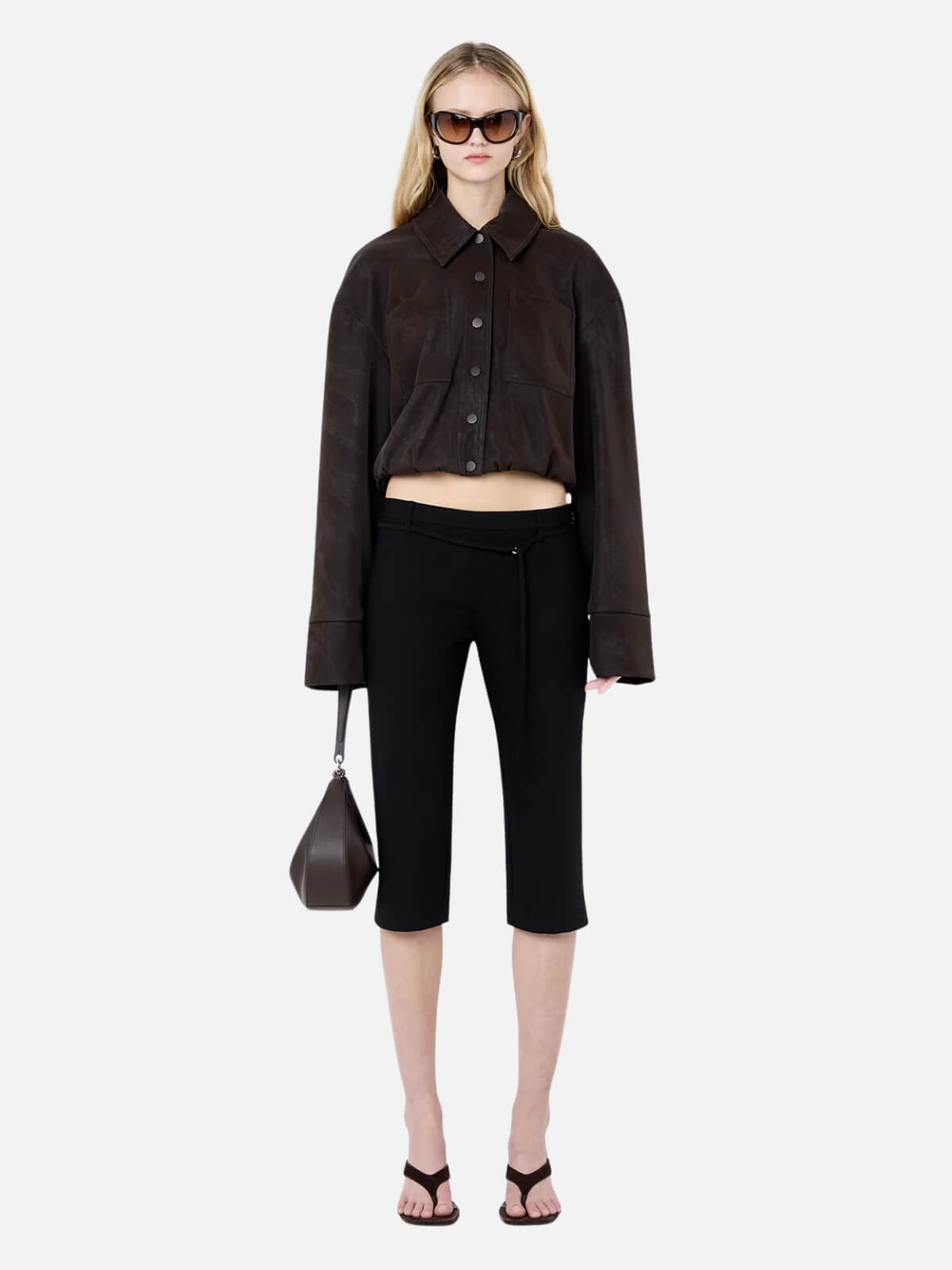 Alaric Cropped Jacket - Espresso