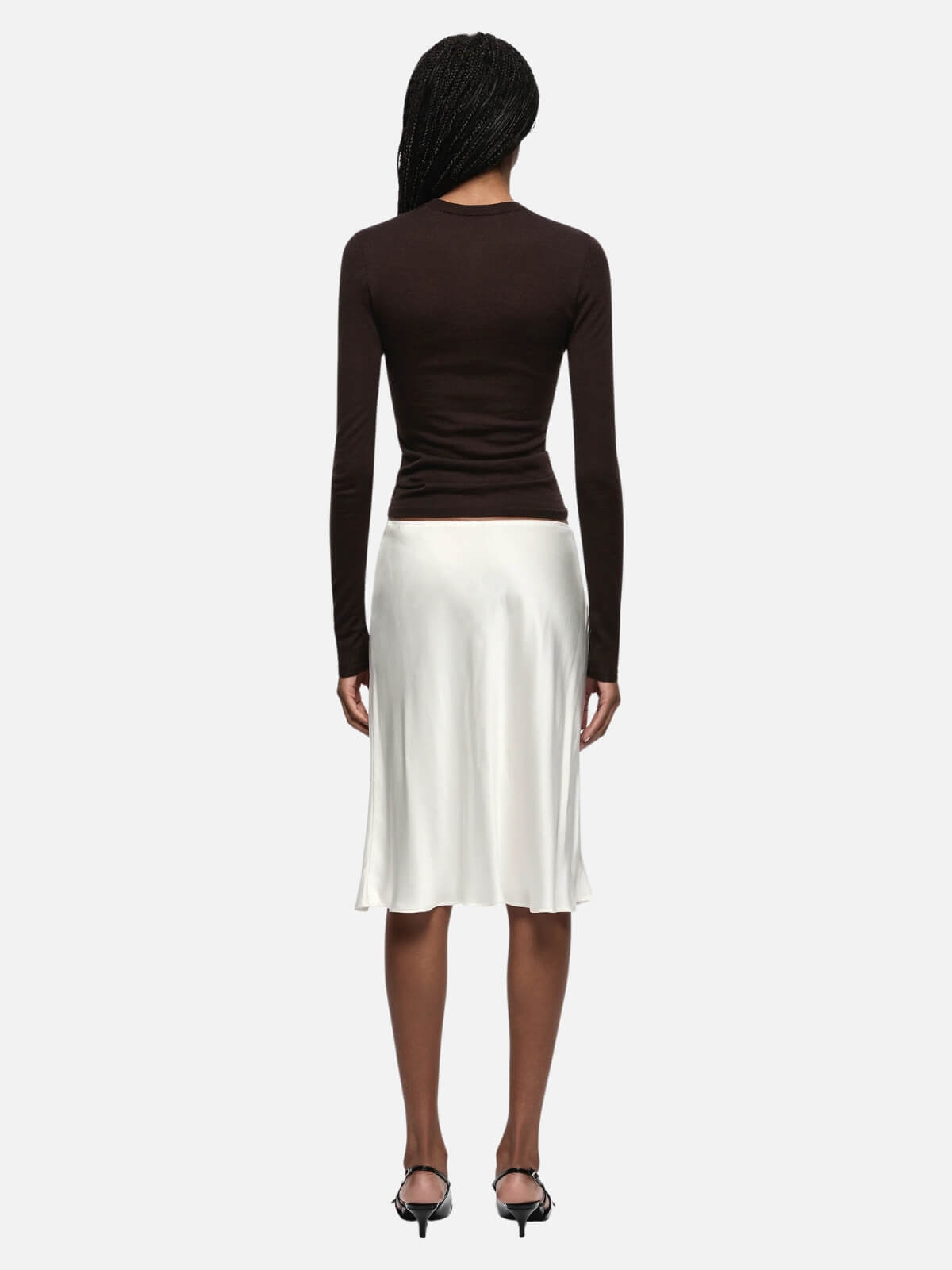Piper Bias Midi Skirt - Ivory