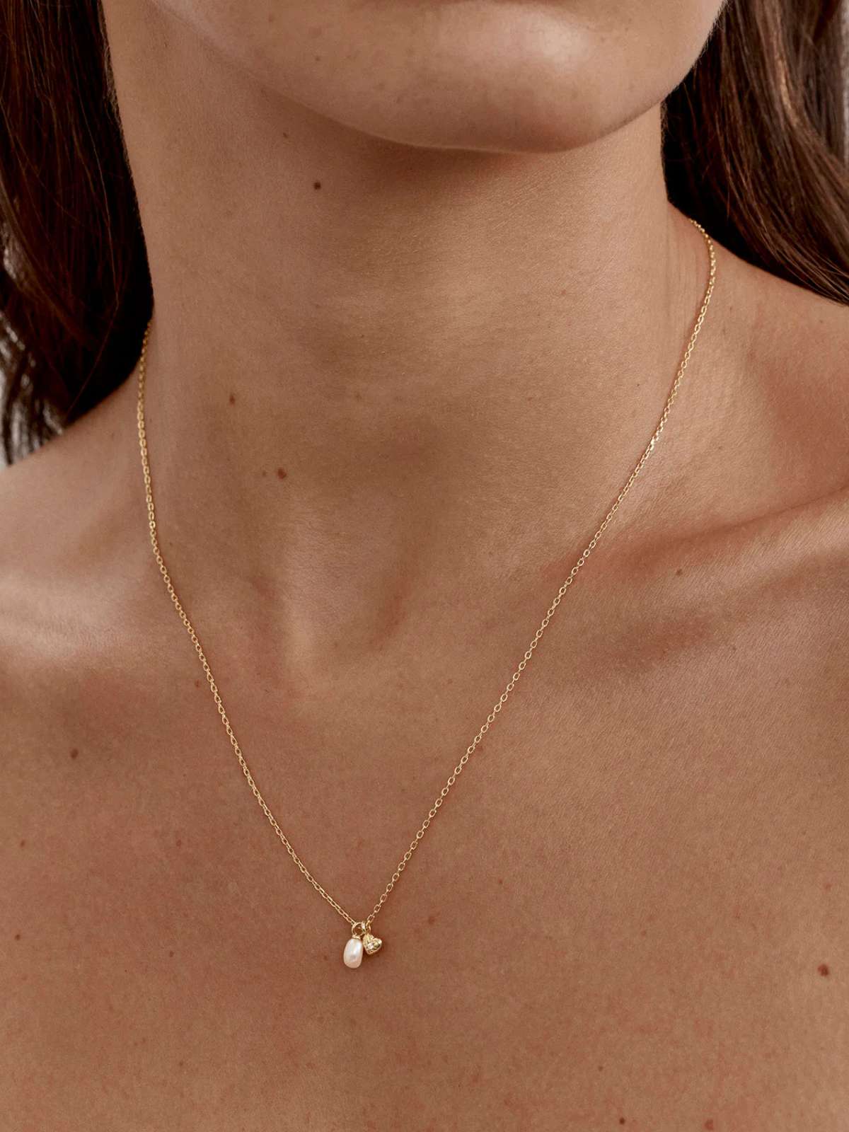 18k Gold Vermeil Under the Moonlight Pearl Necklace