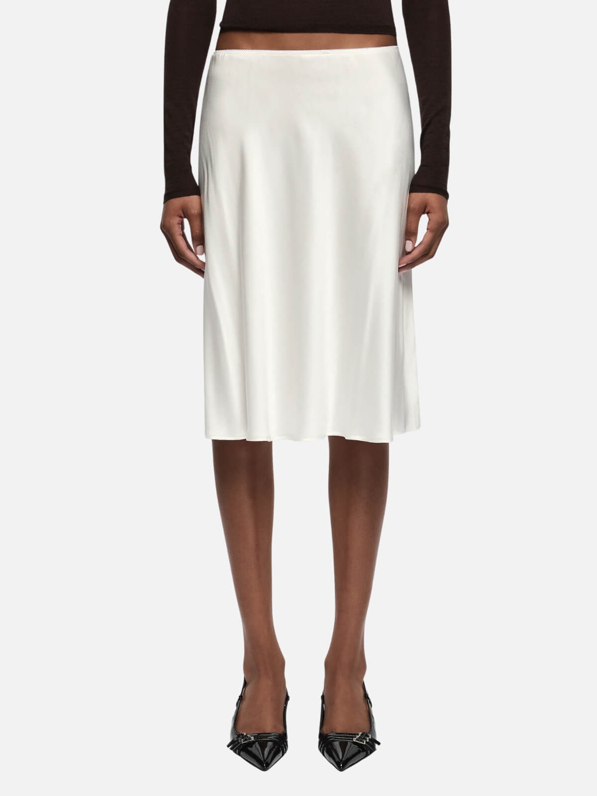 Piper Bias Midi Skirt - Ivory