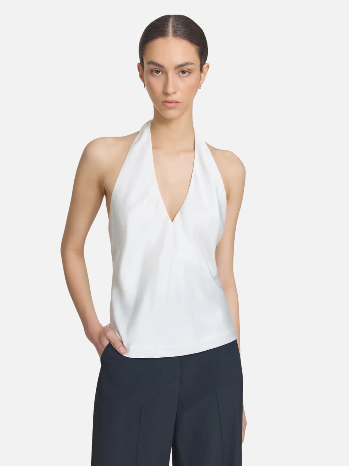 Evian Halter Top - Ivory Tops Viktoria & Woods