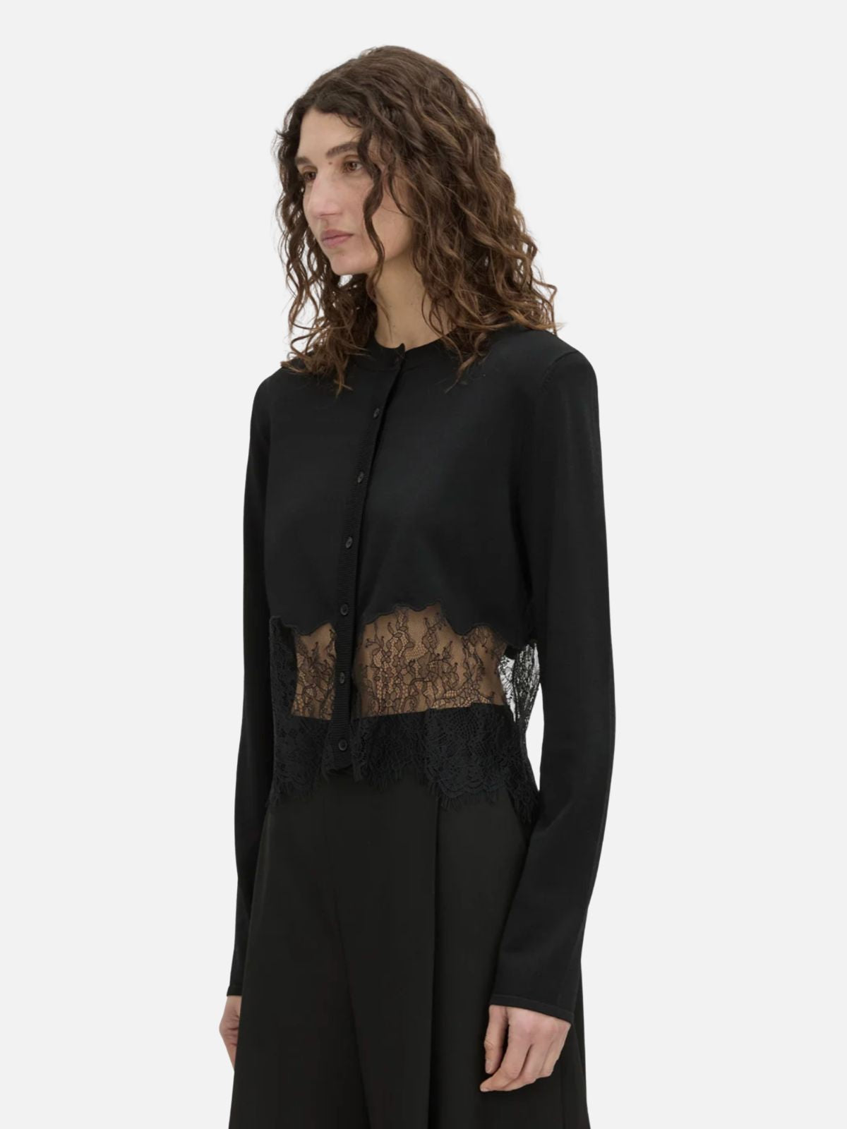 Cayana Lace Cardigan - Black