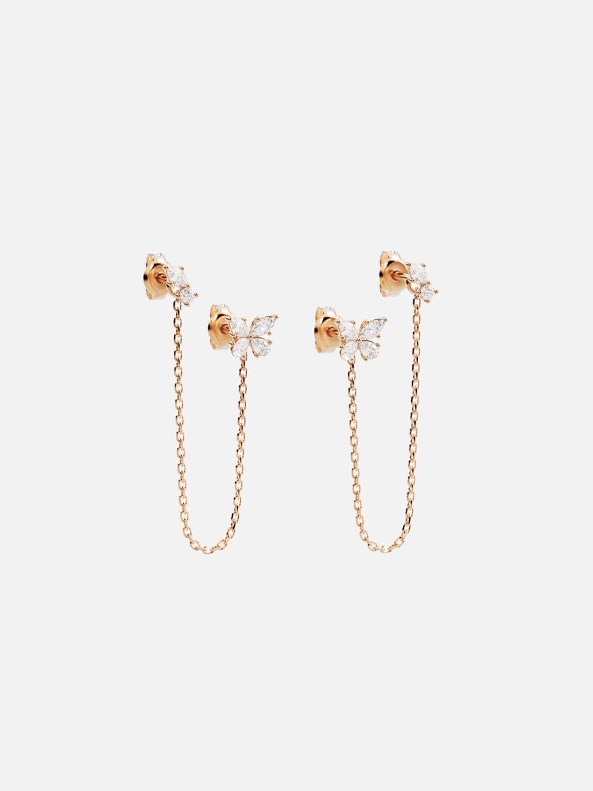 Dancing in the Wind Chain Earrings - 18k Gold Vermeil