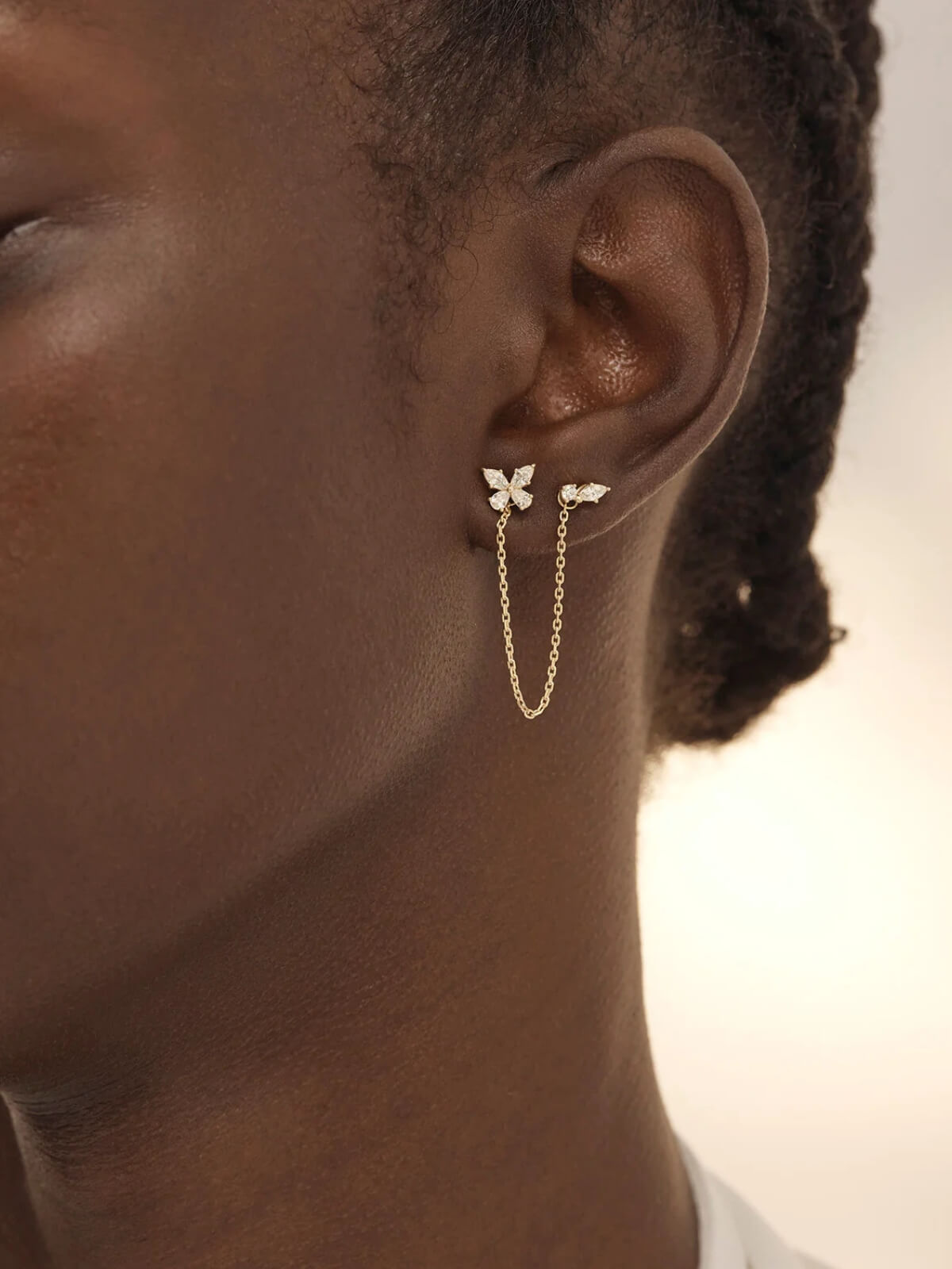 Dancing in the Wind Chain Earrings - 18k Gold Vermeil