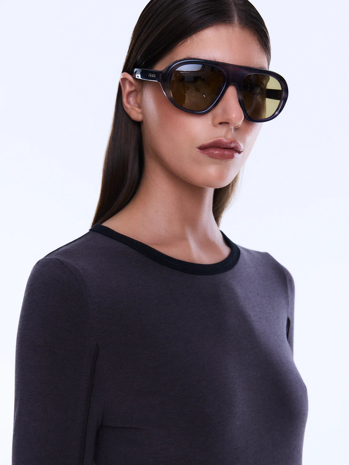 Jade Long Sleeve Top - Charcoal