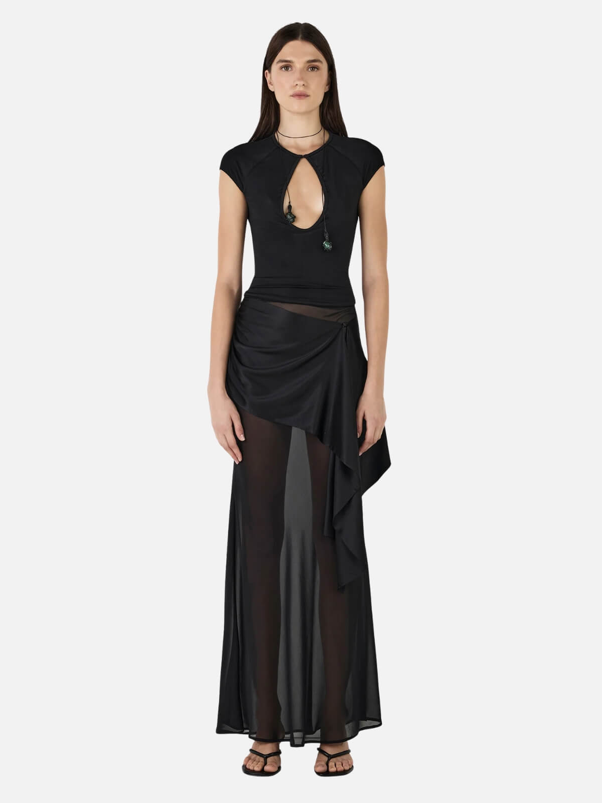 Hansen & Gretel | Vesper Silk Skirt - Black | Perlu