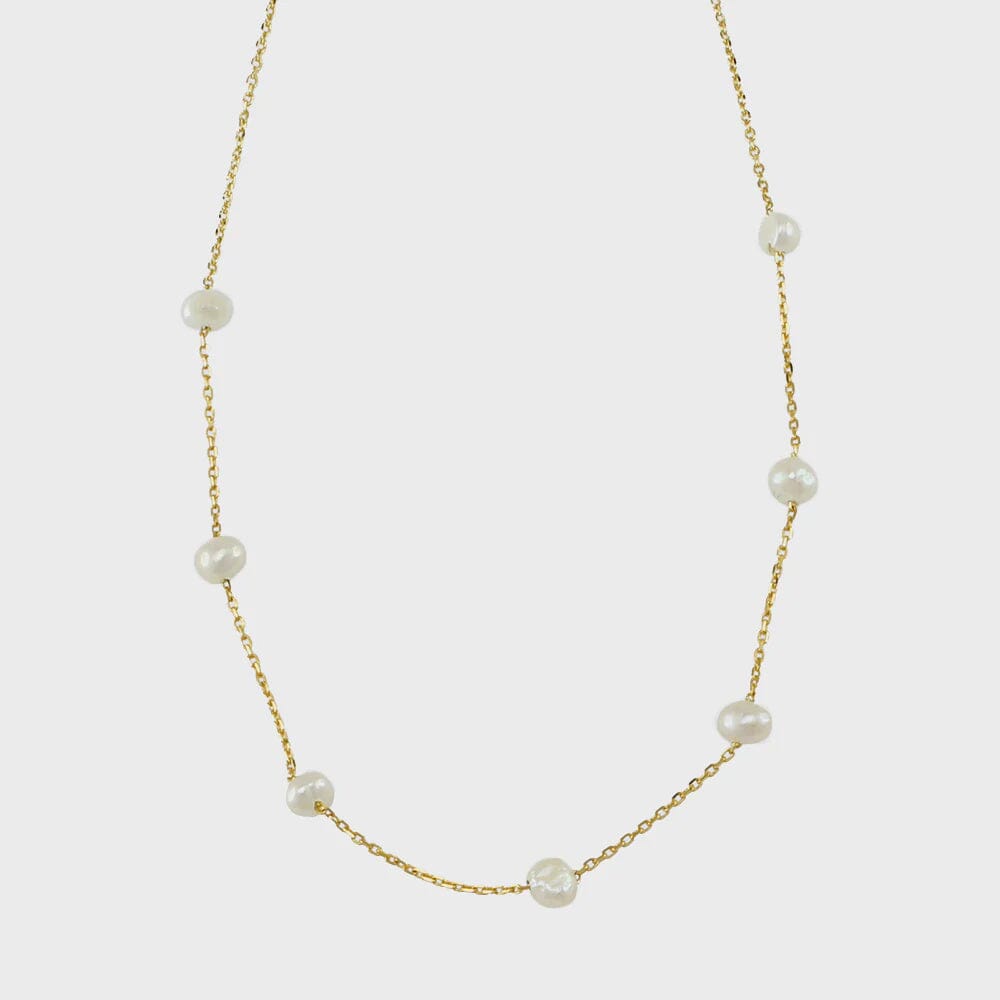 Freshwater Pearl Necklace - Gold Necklaces Jolie & Deen