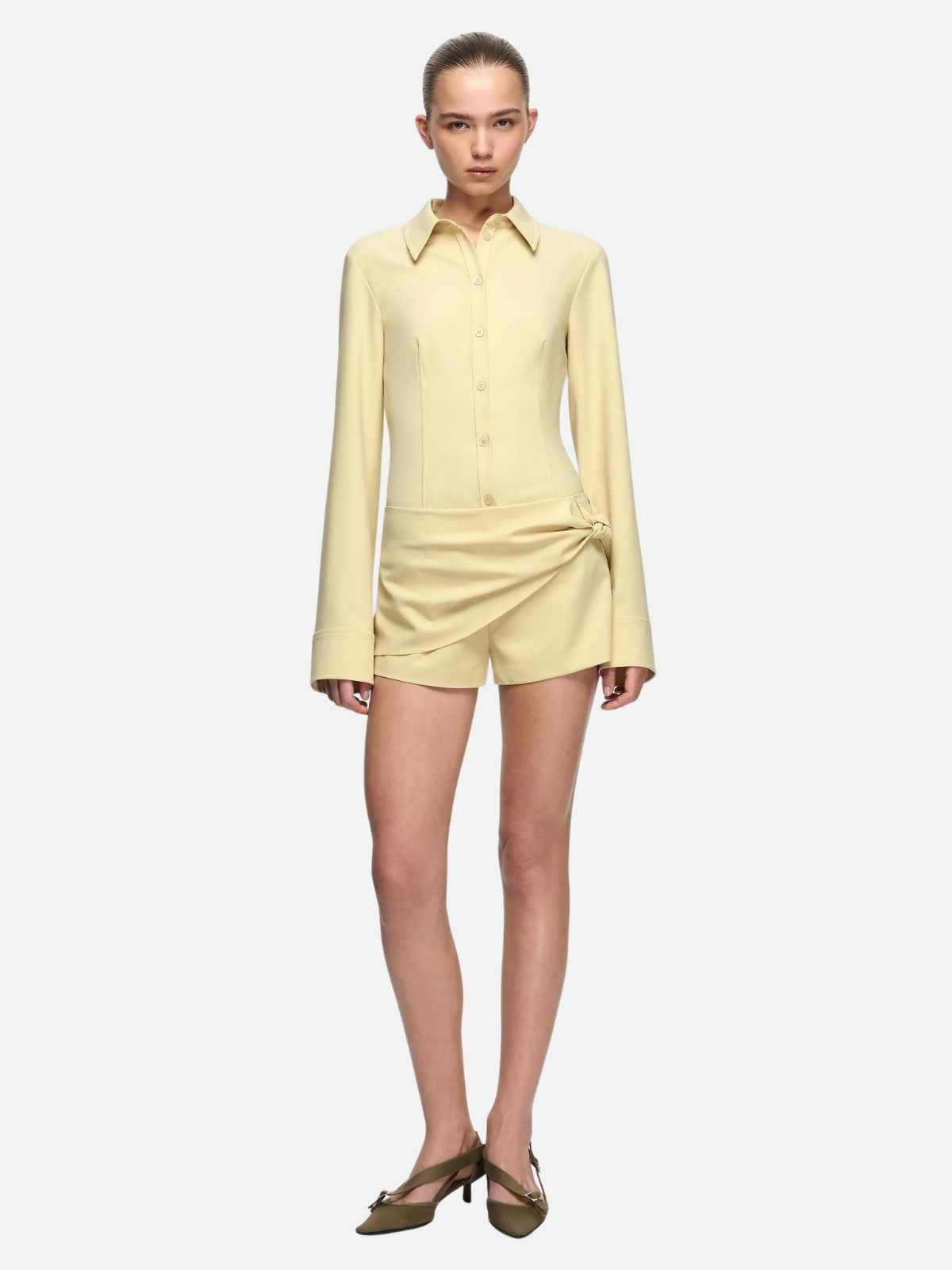 Elenora Mini Skort - Straw