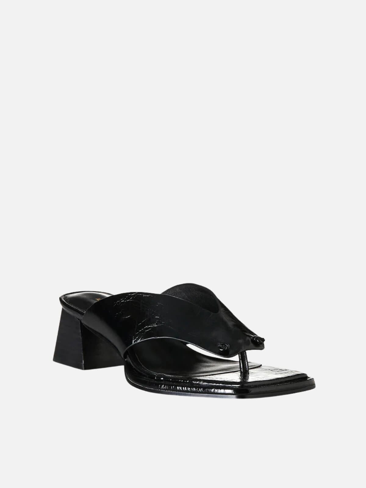 Alina - Black Oily Leather Shoes Alias Mae