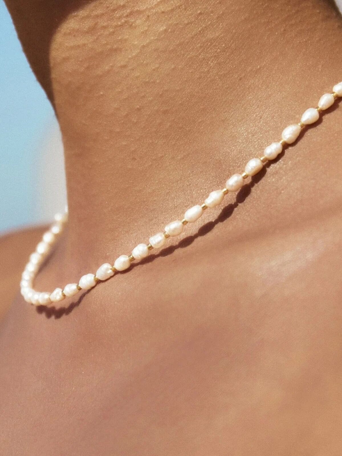 Bahamas Pearl Necklace - Gold Necklaces Arms Of Eve