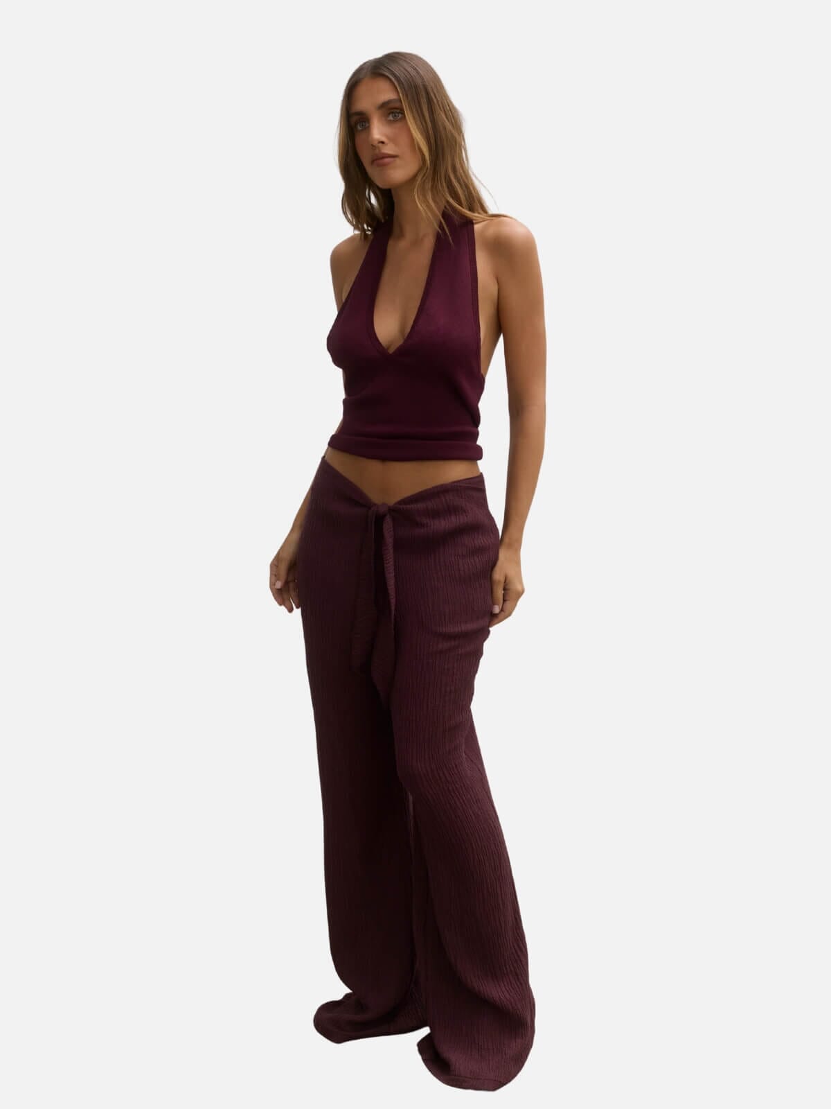Helena Knit Top - Plum Tops BAYSE