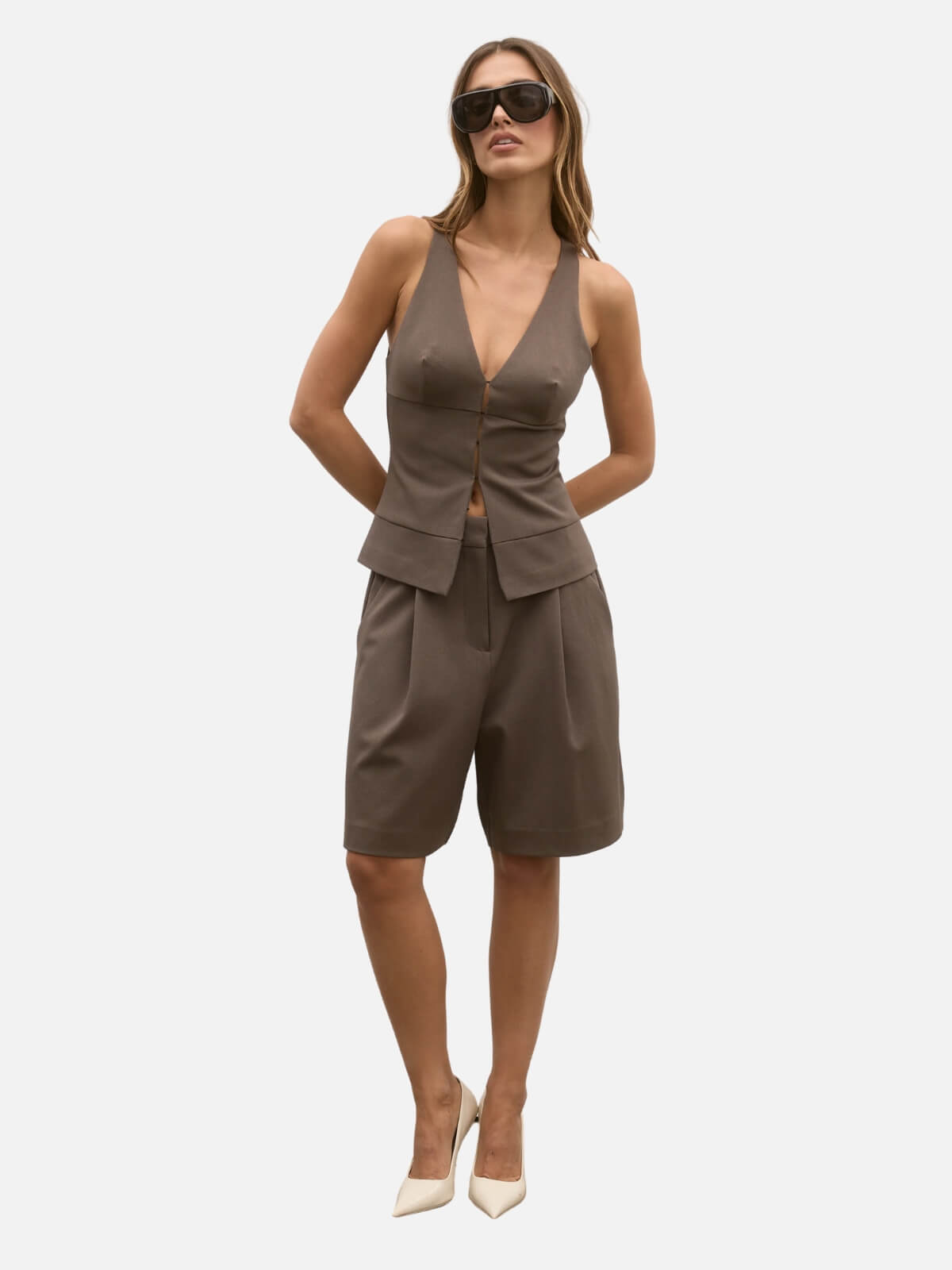 Reeve Halter Top - Mink