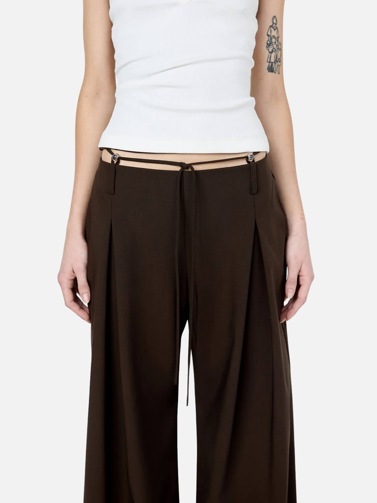 Albi Beaded Pant - Espresso