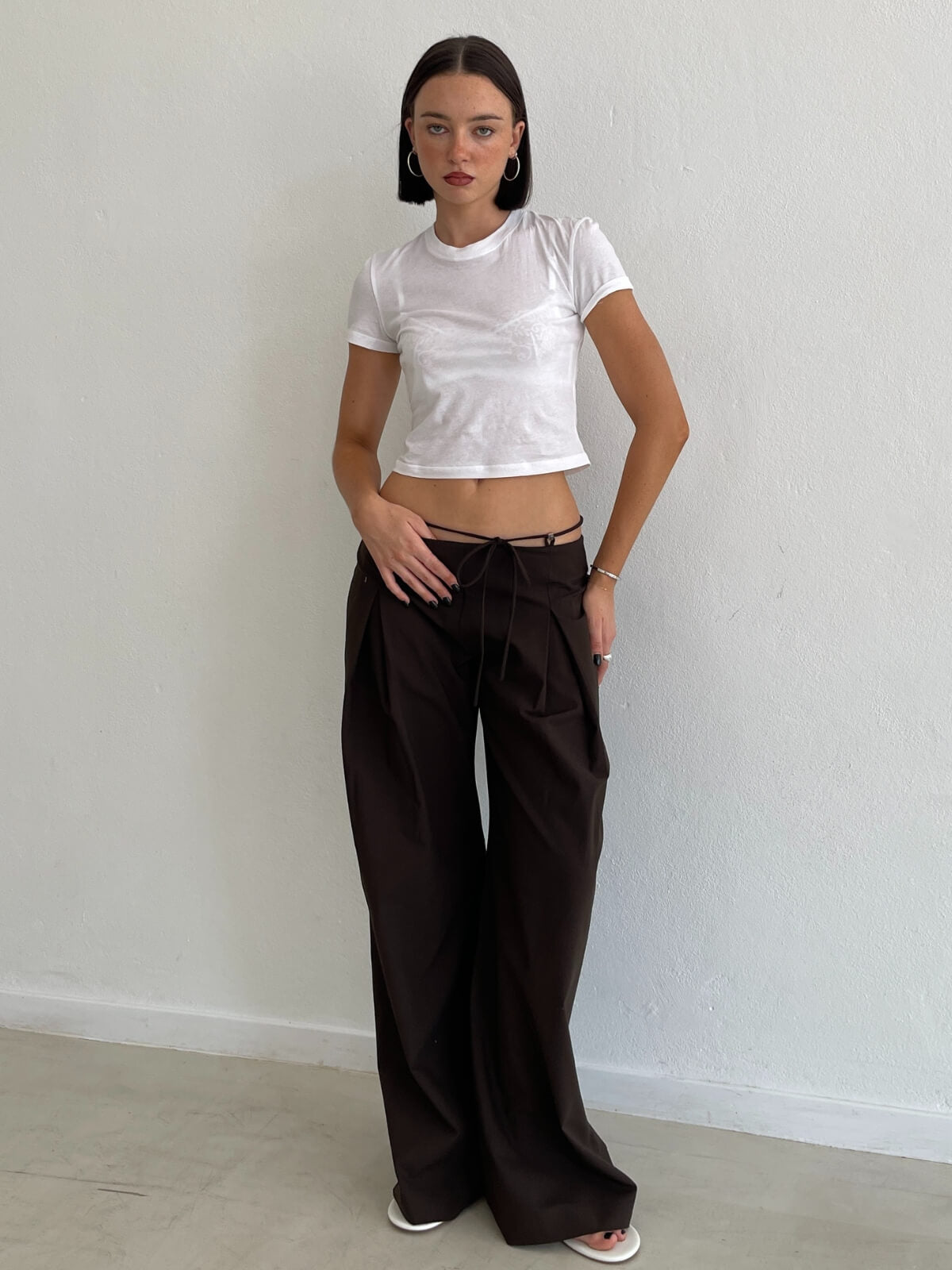 Albi Beaded Pant - Espresso