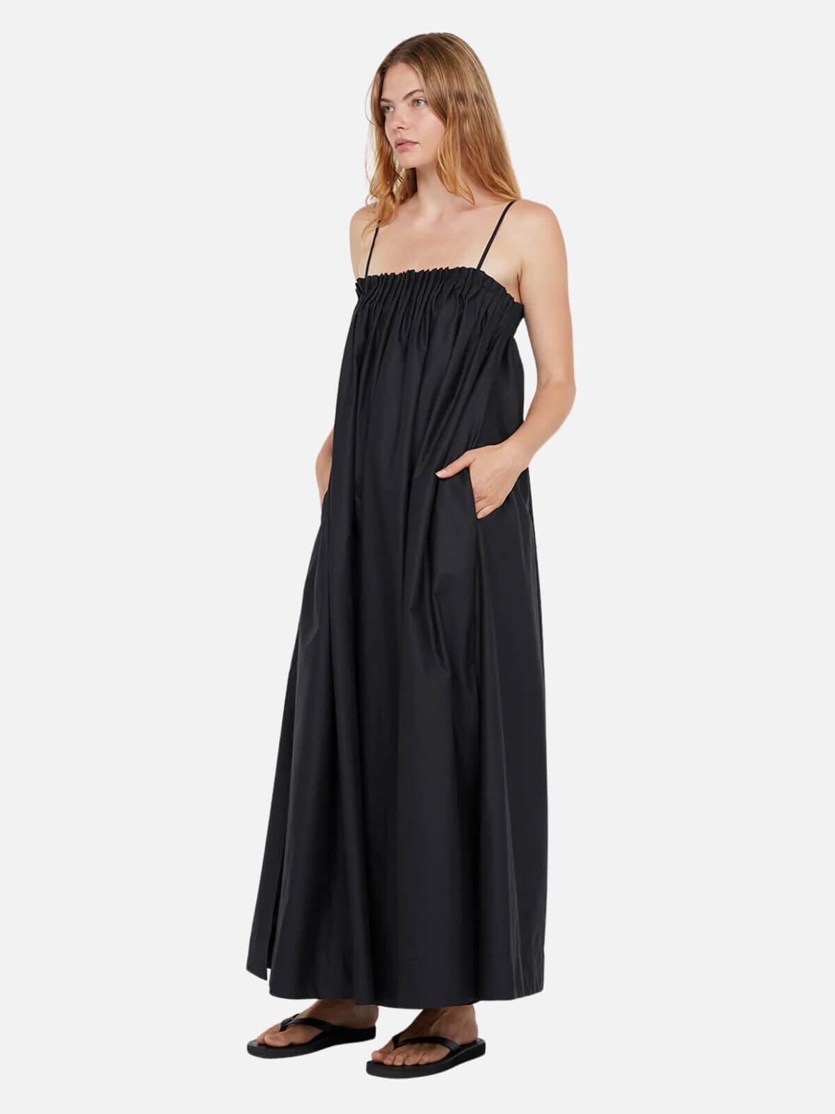 Aluca Pintuck Maxi Dress - Black Dresses & Jumpsuits Bec + Bridge