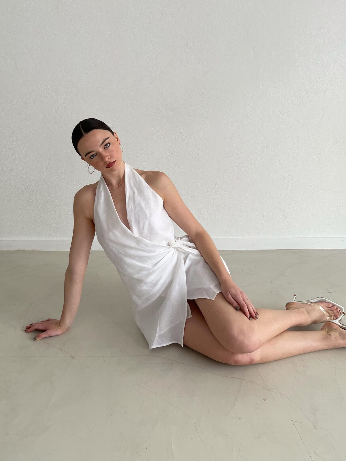 Aubree Wrap Mini Dress - White Dresses & Jumpsuits Bec + Bridge