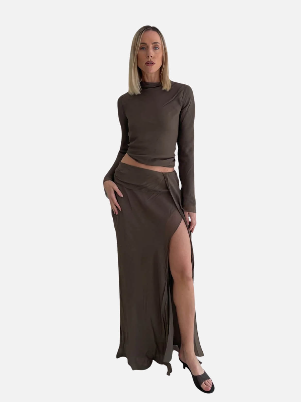 Briya Long Sleeve Top - Twig