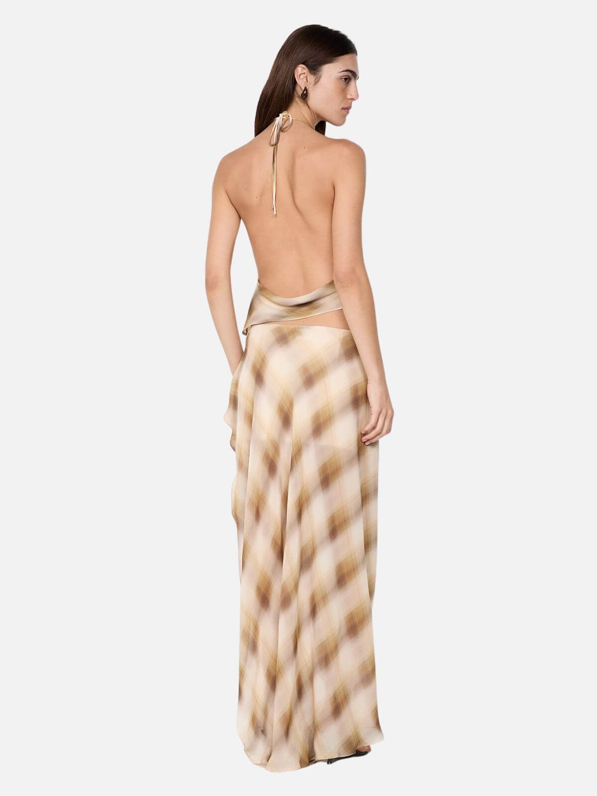 Eliana Halter Top - Dune Check