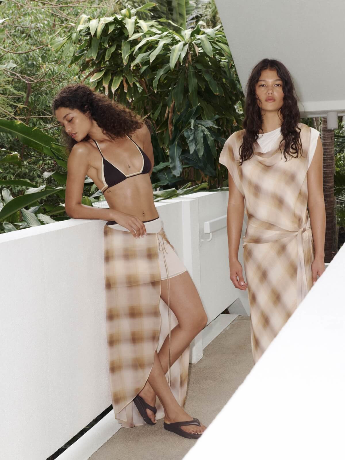 Eliana Midi Skirt - Dune Check