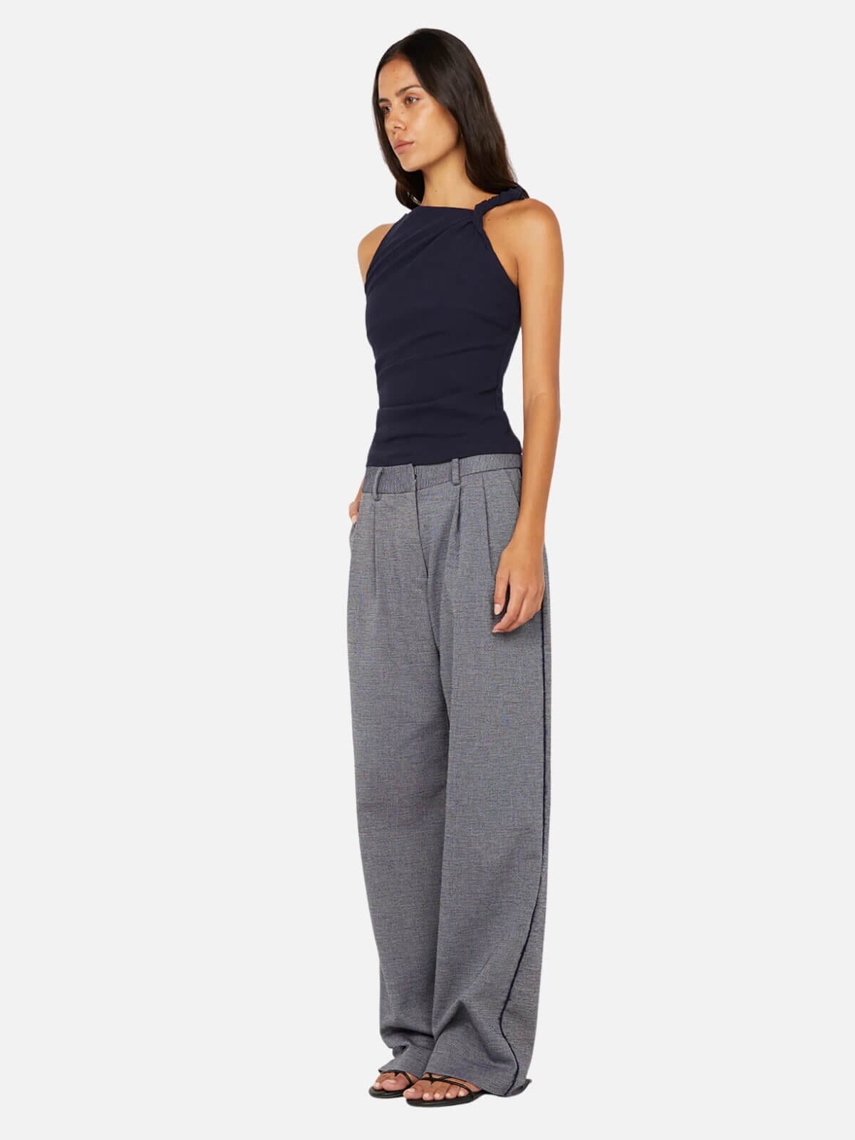 Ione Asym Top - Ink Tops Bec + Bridge
