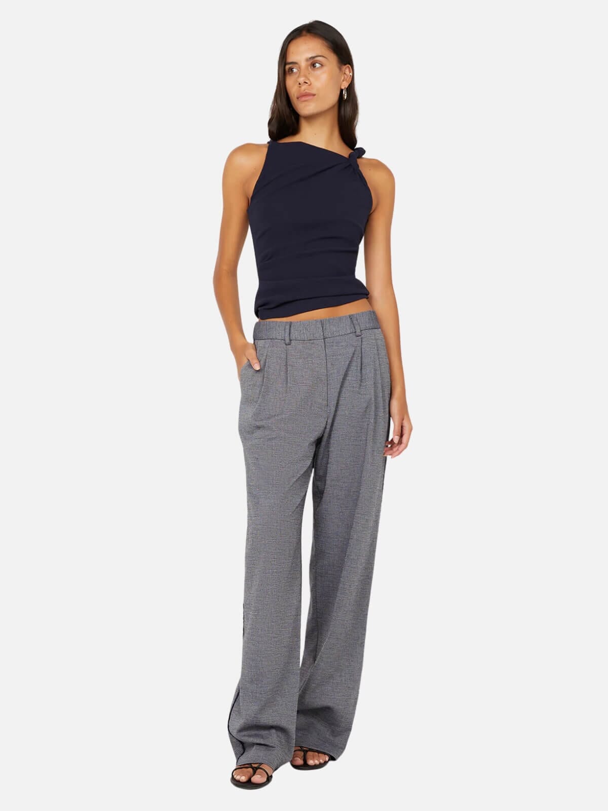 Ione Asym Top - Ink Tops Bec + Bridge