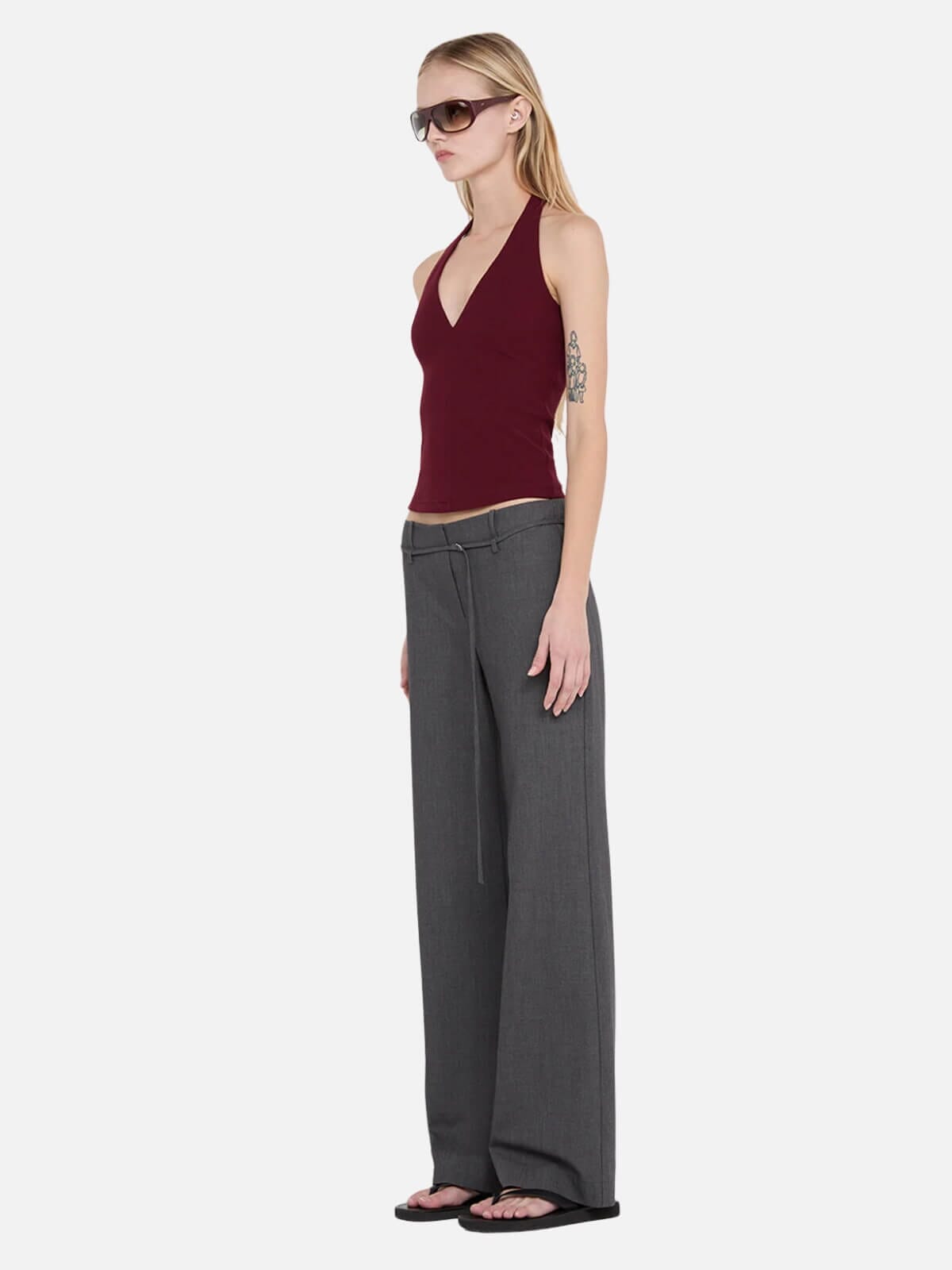 Ione Halter Top - Plum Tops Bec + Bridge