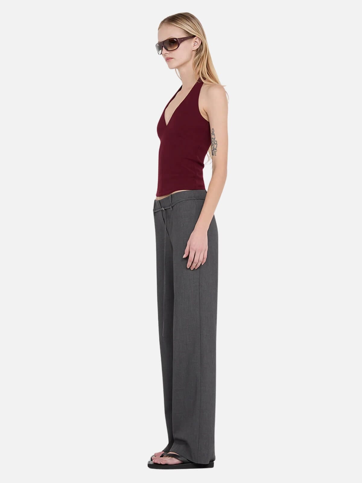 Ione Halter Top - Plum Tops Bec + Bridge