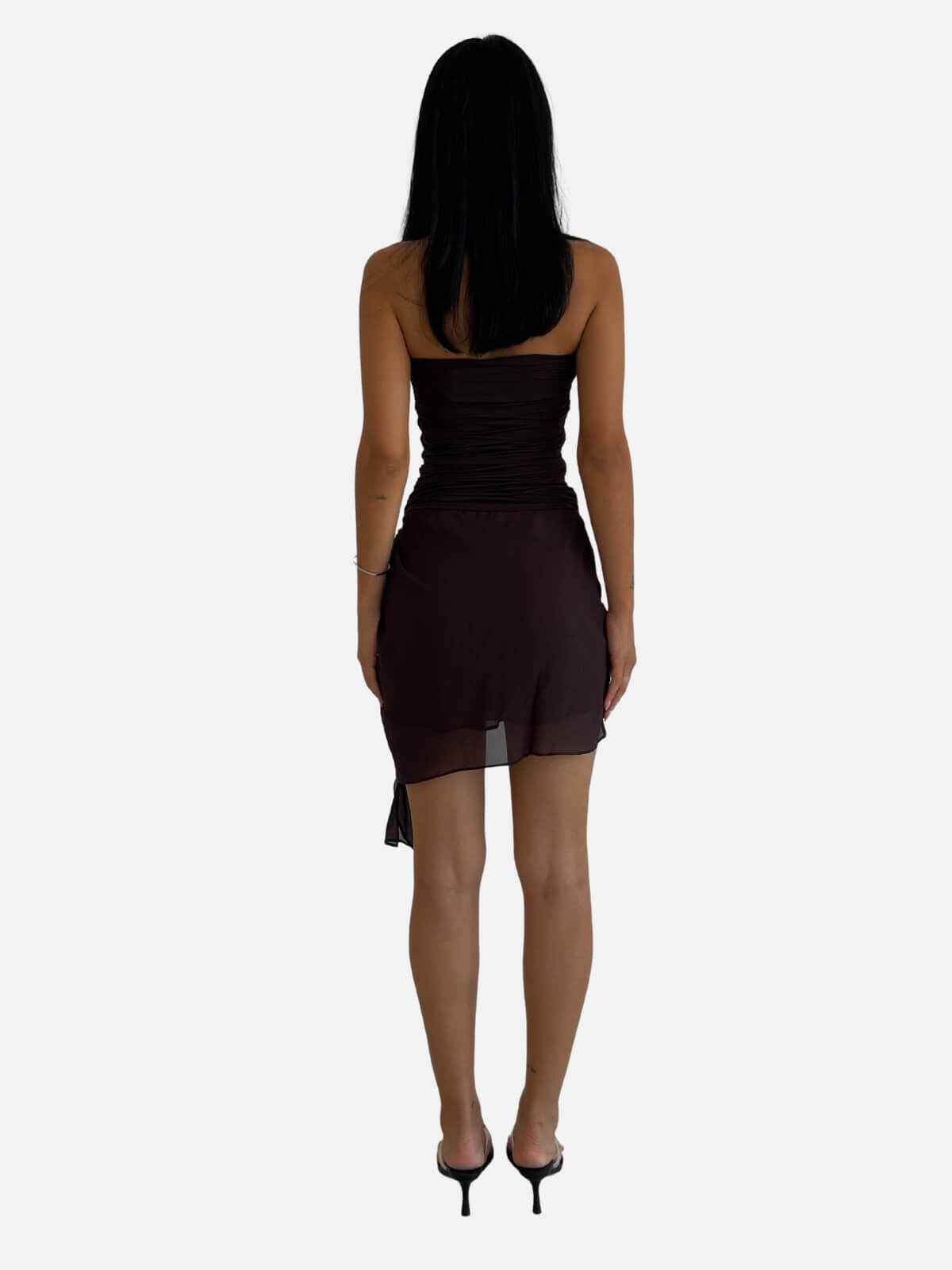 Landon Strapless Mini Dress - Dark Chocolate