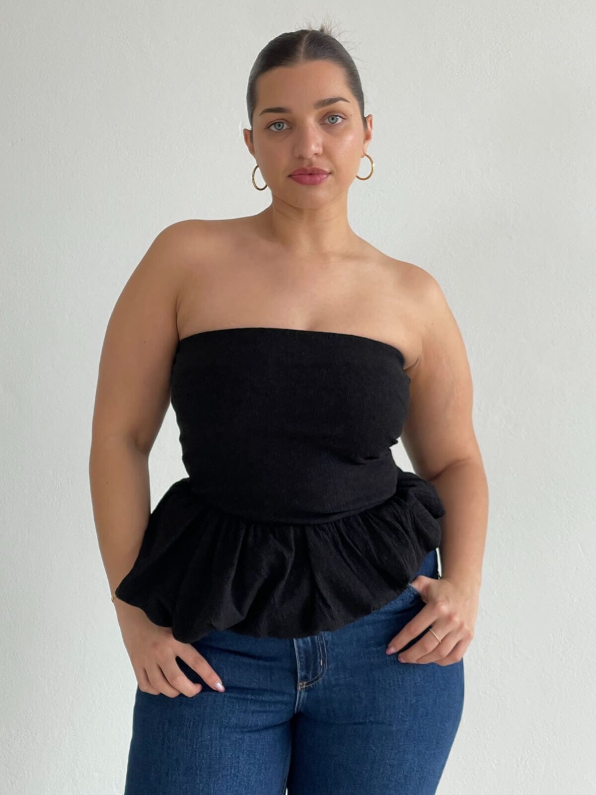 Rowena Strapless Top - Black Tops Bec + Bridge