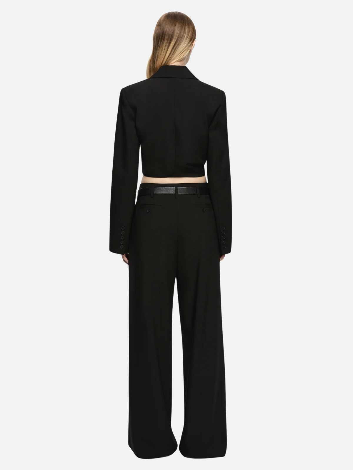 Elenora Cropped Jacket - Black