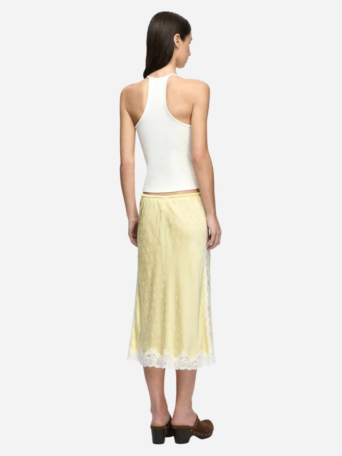 Zana Midi Skirt - Lemon Cream/Ivory