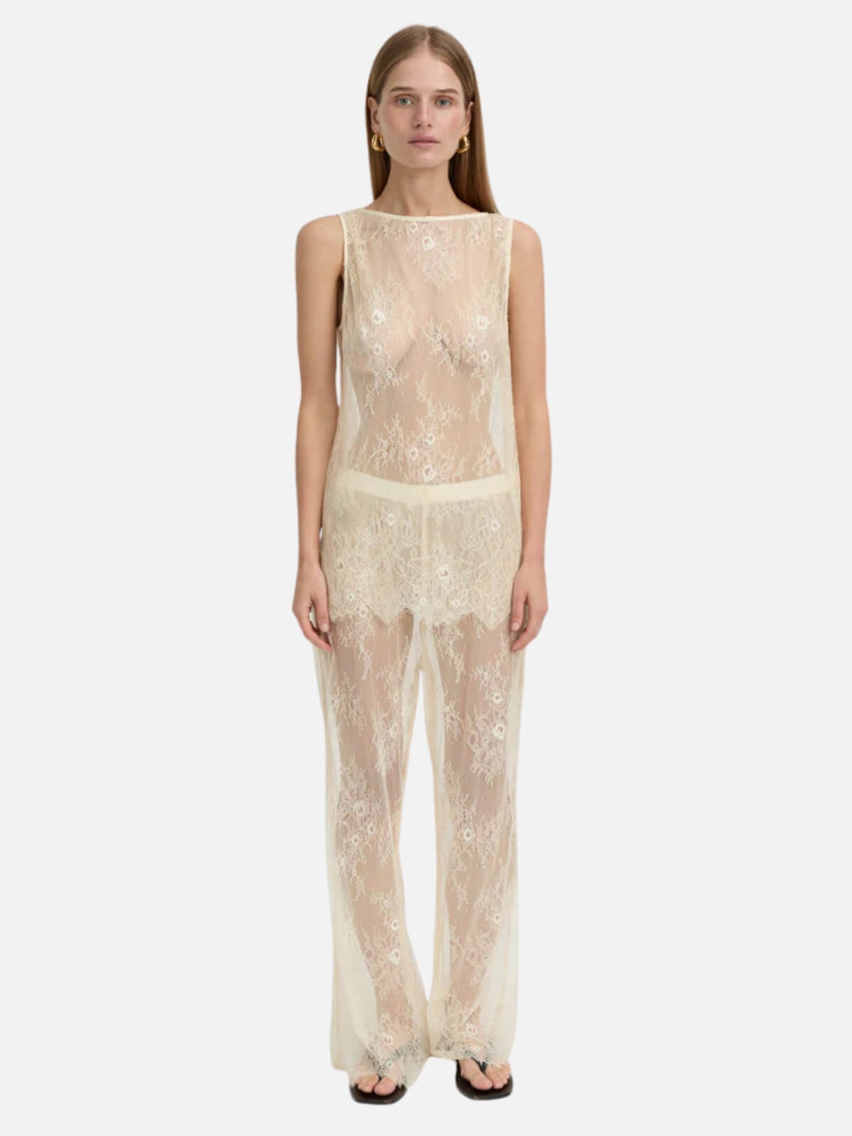BLANCA | Riven Tank - Cream | Perlu