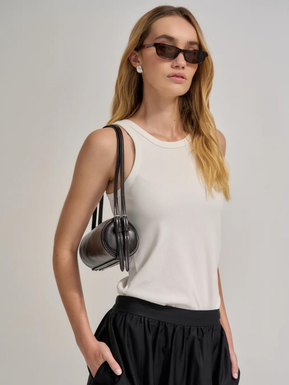 Brooke Mini Barrel Bag - Burnt Coffee