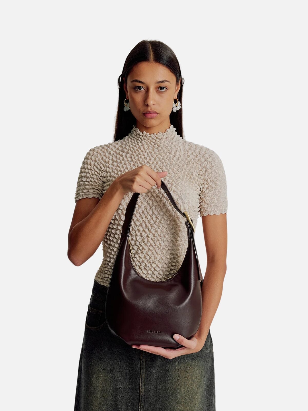 Everyday Croissant Bag - Chocolate Bags & Purses Brie Leon