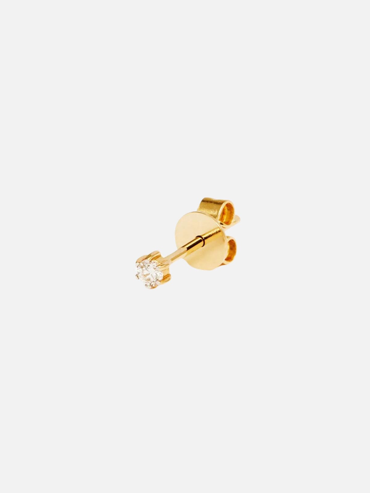 by charlotte | 14k Solid Gold Sweet Droplet Diamond Earring - 2mm