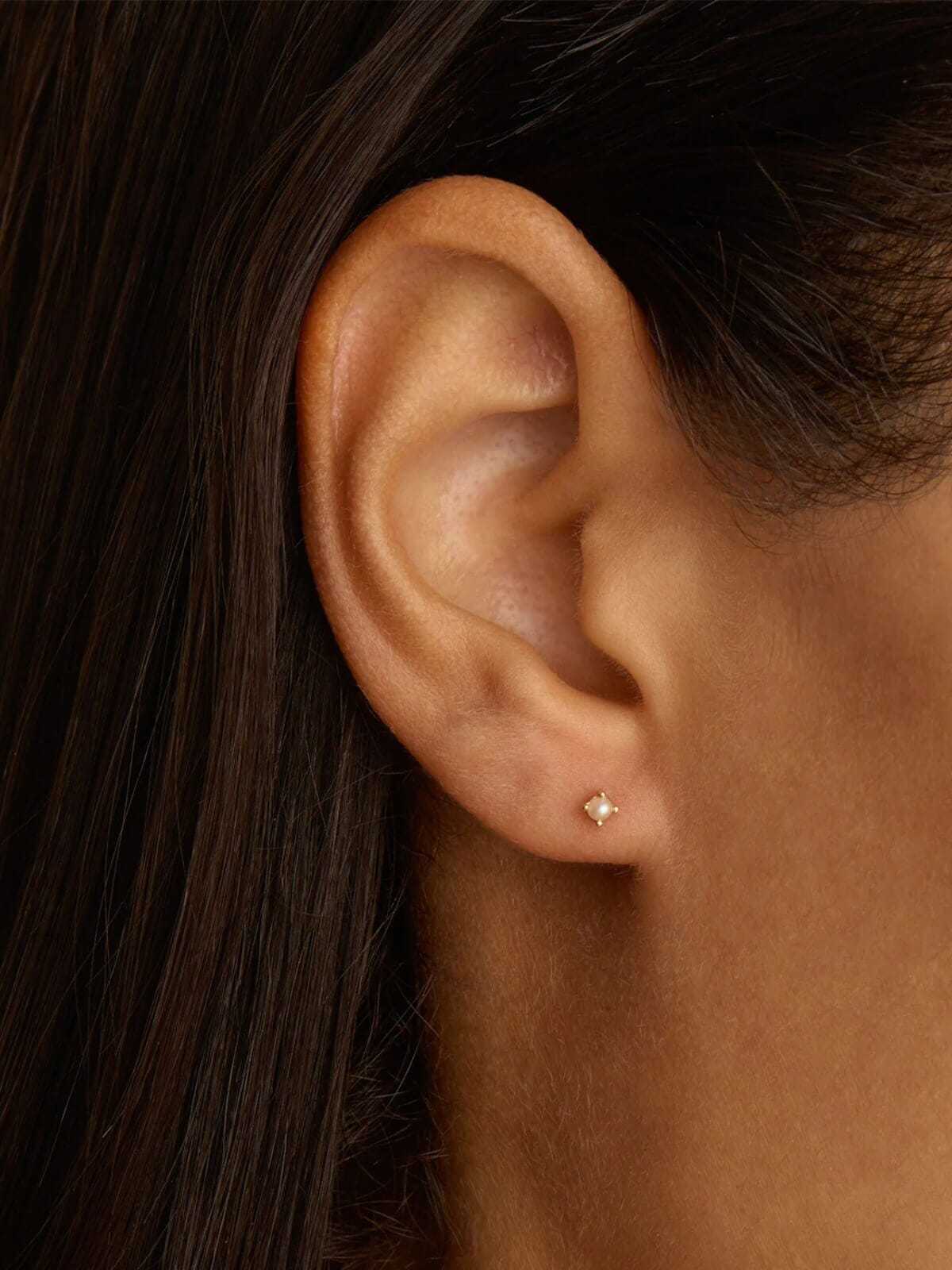 18k Gold Vermeil Moonlight Pearl Stud Earrings Earrings By Charlotte