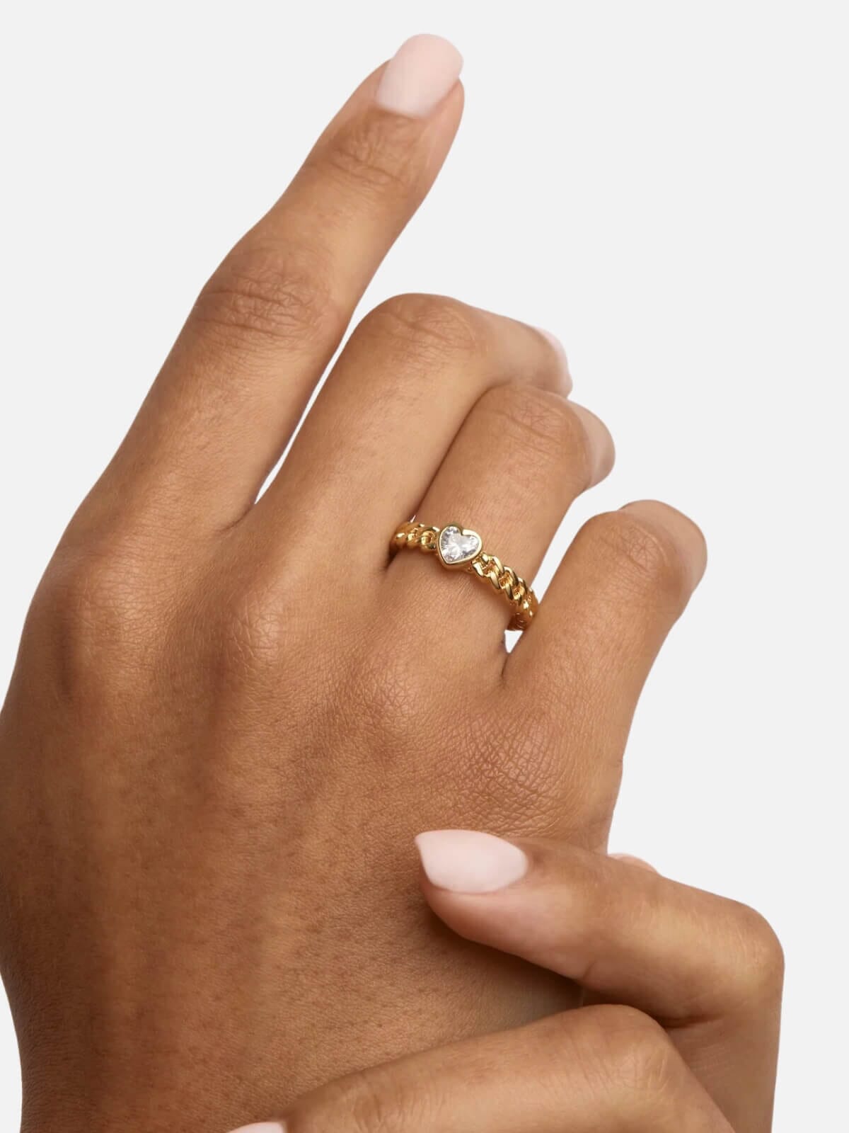 18k Gold Vermeil Radiant Heart Engravable Ring Rings By Charlotte