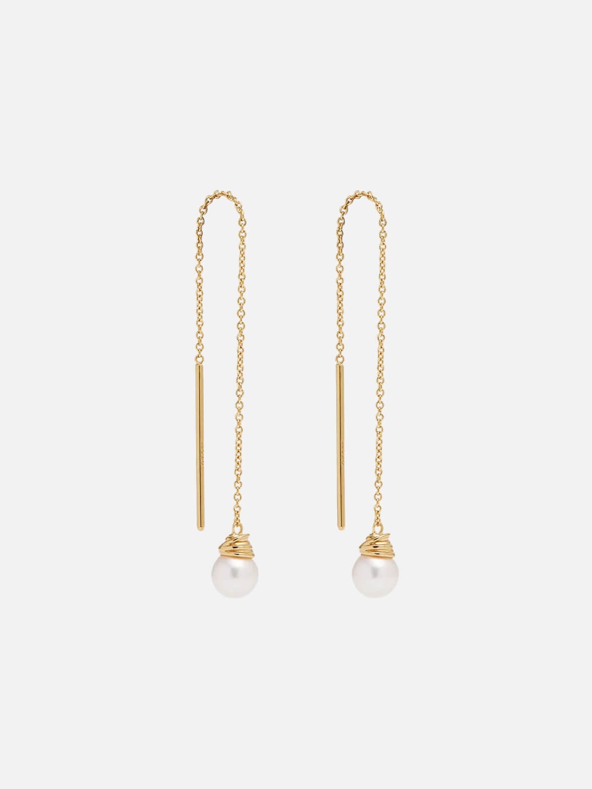 18K Gold Whispers of Tranquillity Pearl Thread Earrings Earrings By Charlotte