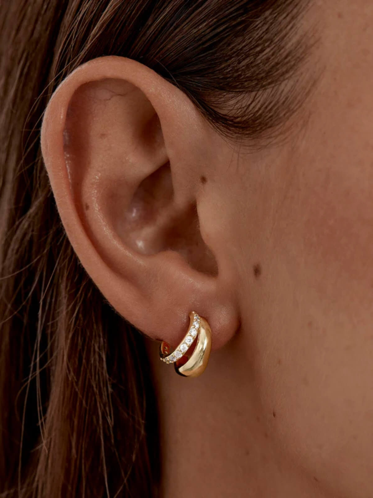 18k Gold Plated Eternally Yours Hoops