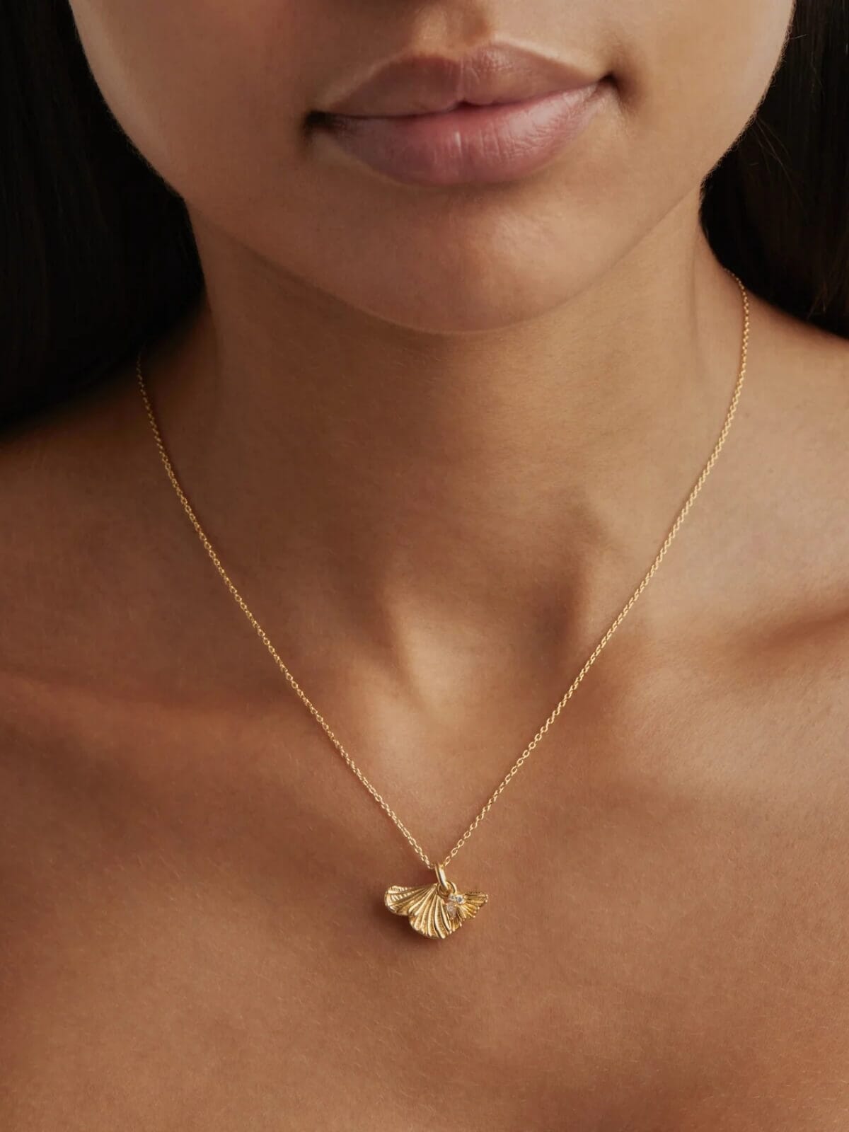 Gold Ocean Whisper Necklace Earrings By Charlotte