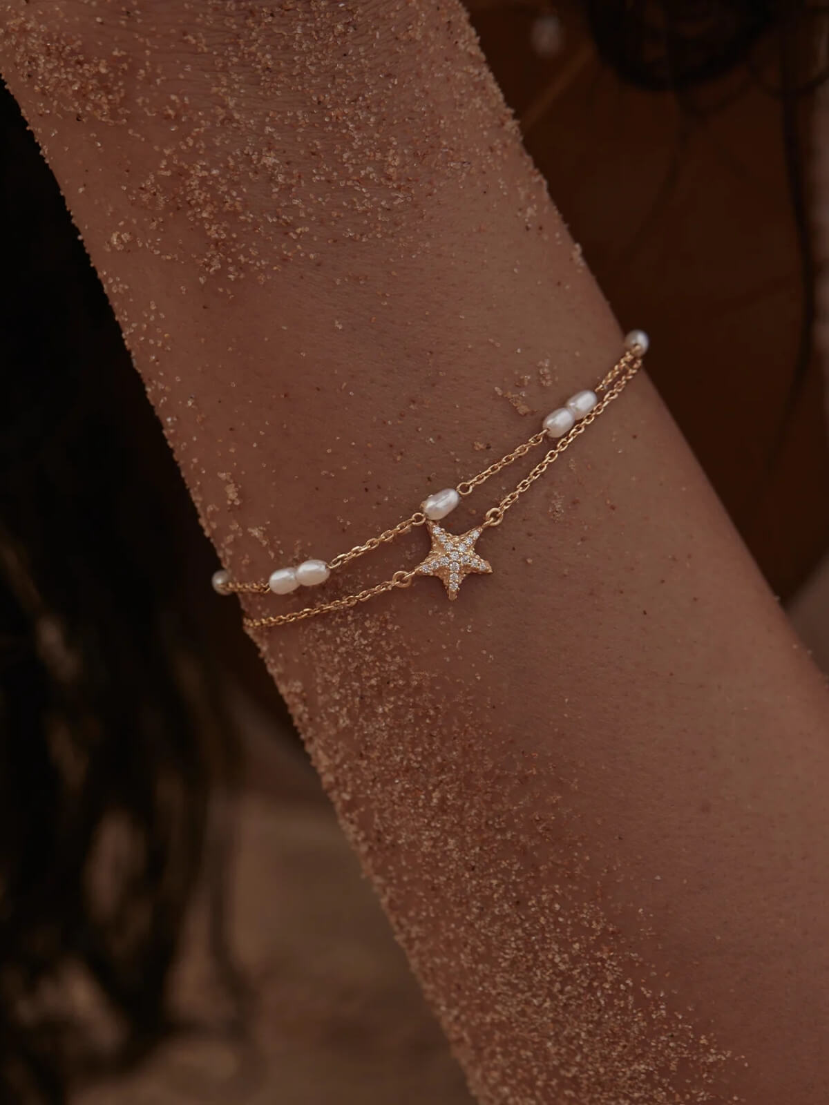 Gold Serene Dreams Pearl Bracelet