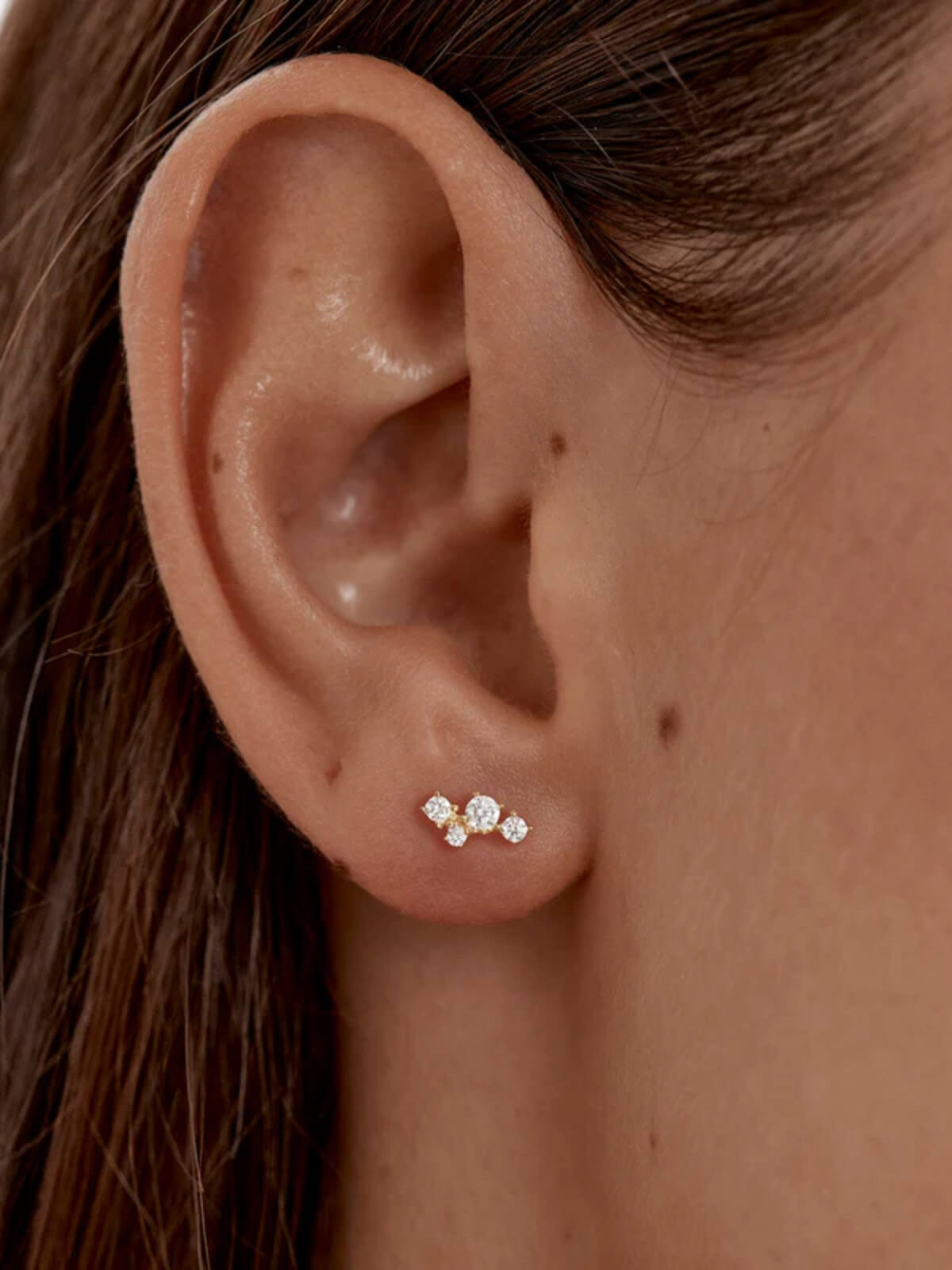 18k Gold Vermeil Moon Dust Stud Earrings